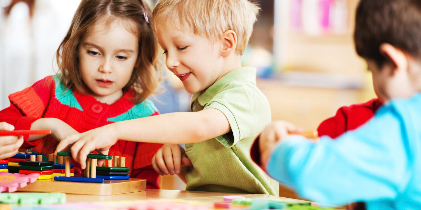 Happy children playing together.